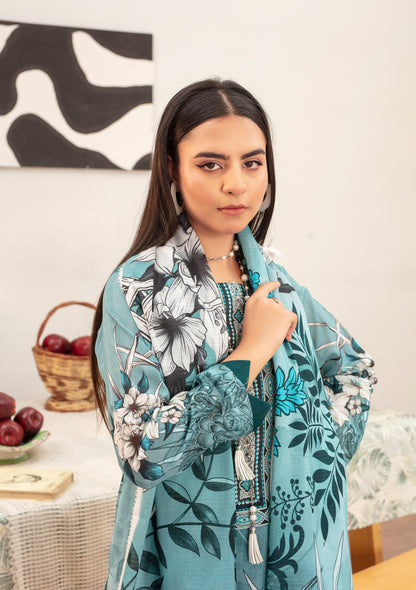 BinNoor Fab Lawn 3Pcs De-LA13-P30128