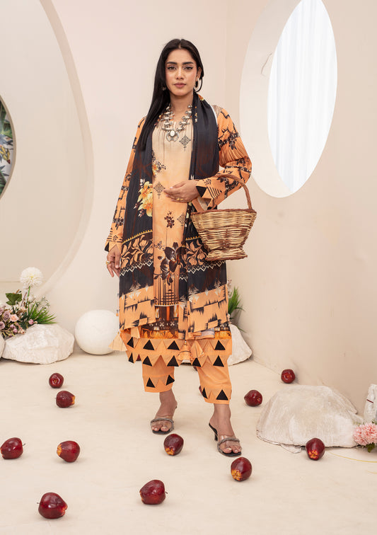 BinNoor Fab Lawn 3Pcs De-LA11-P30105