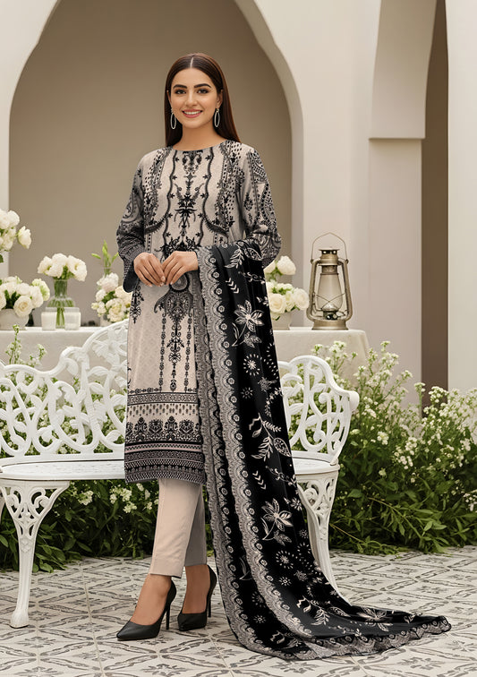 BinNoor Fab Khaddar 3Pcs De-KH31-P30293