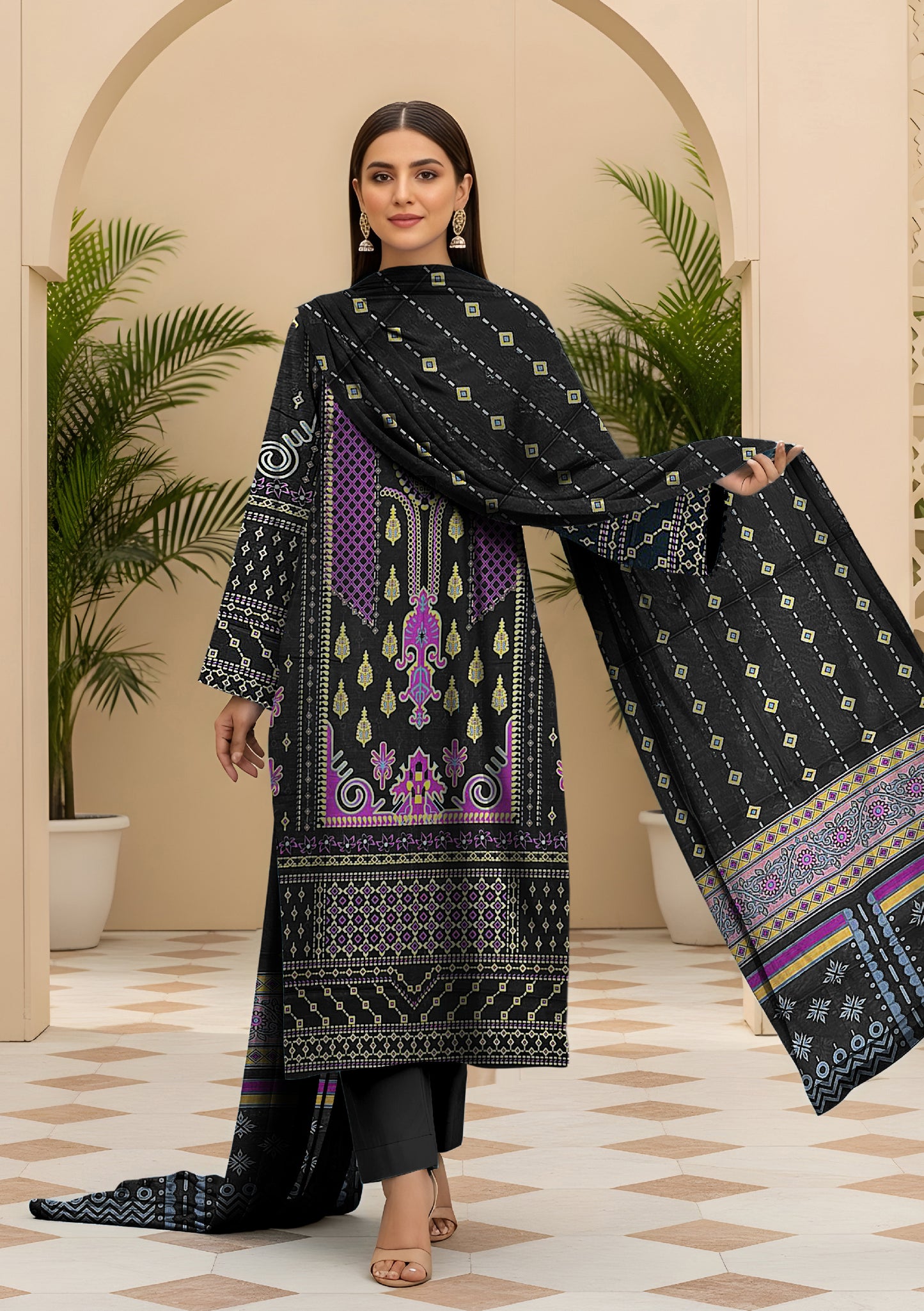 Noor Jahan 3Pcs De-LA35-P30333