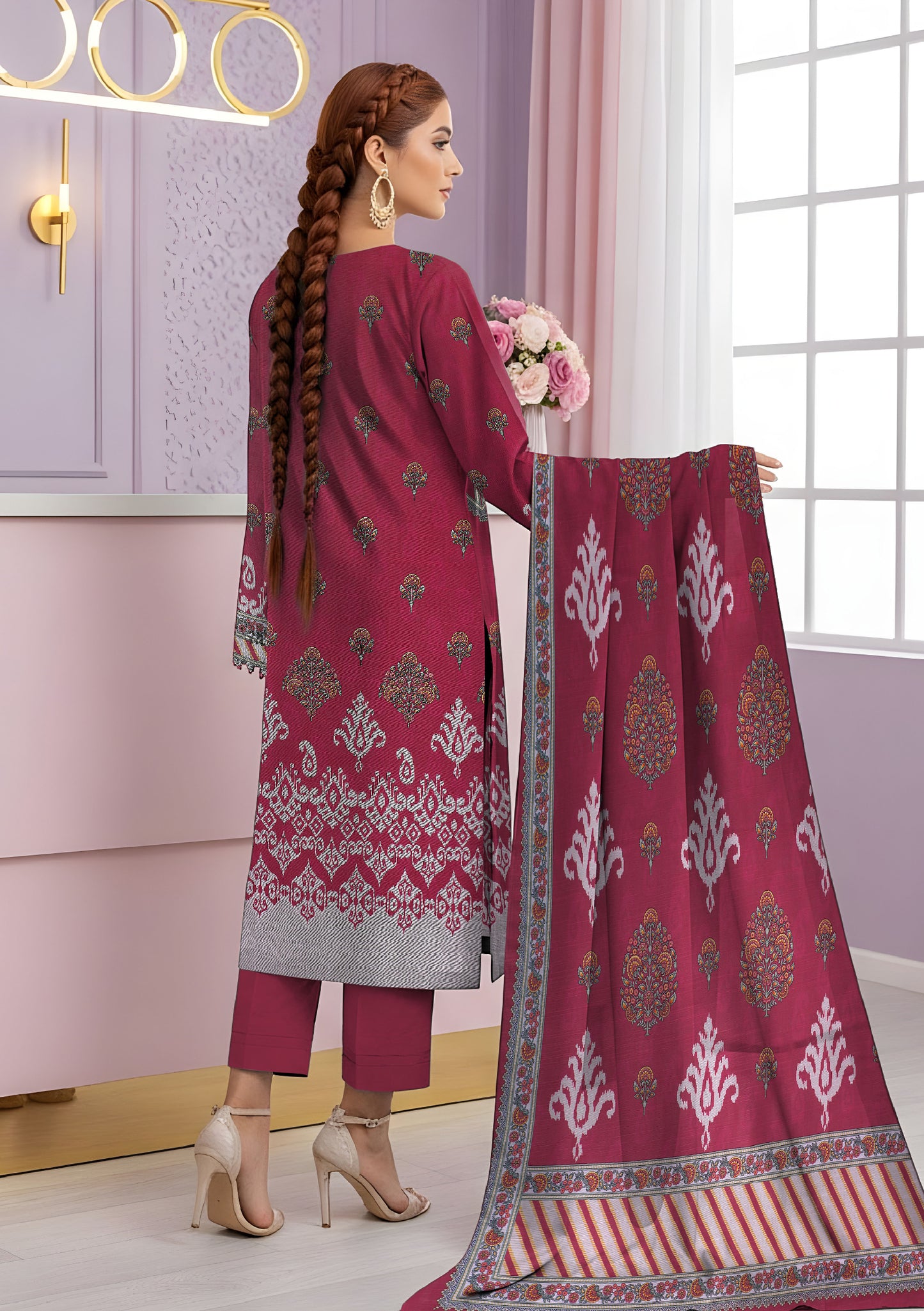 BinNoor Fab Khaddar 3Pcs De-KH30-P30283