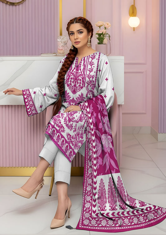 BinNoor Fab Khaddar 3Pcs De-KH30-P30284