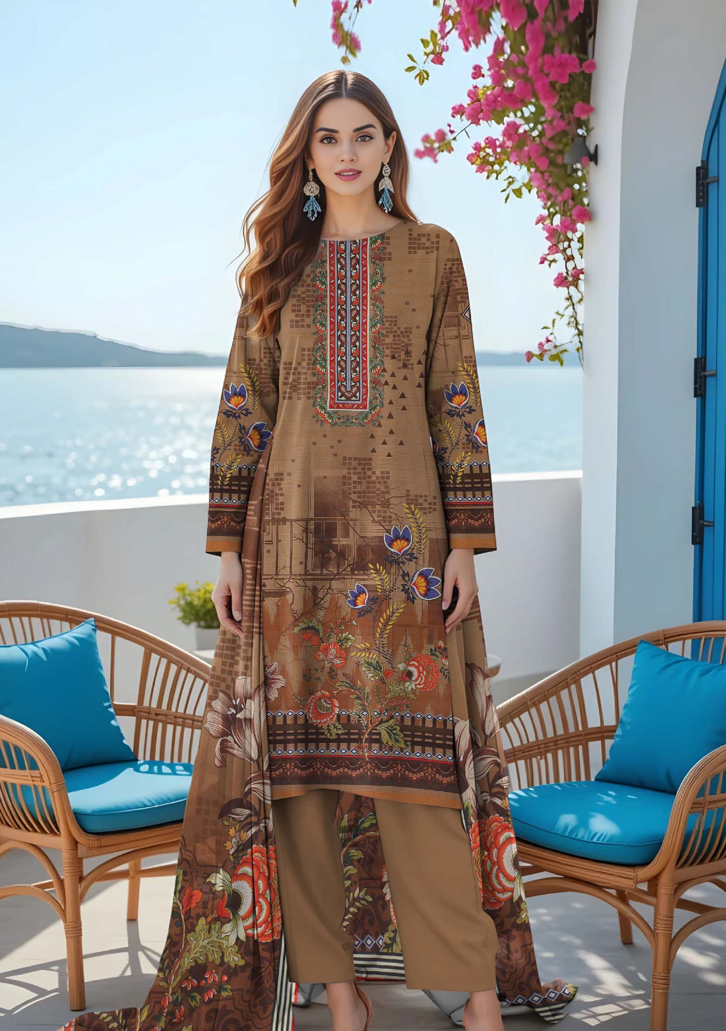 BinNoor Fab Lawn 3Pcs De-LA20-P30192