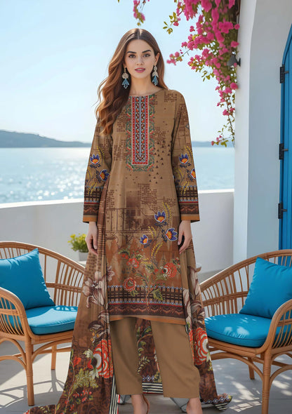 BinNoor Fab Lawn 3Pcs De-LA20-P30192