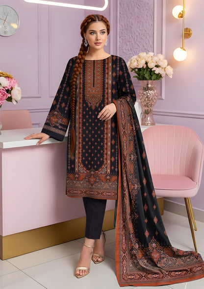 BinNoor Fab Khaddar 3Pcs De-KH30-P30285