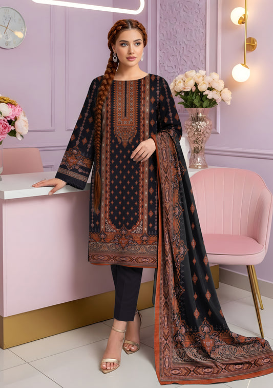 BinNoor Fab Khaddar 3Pcs De-KH30-P30285