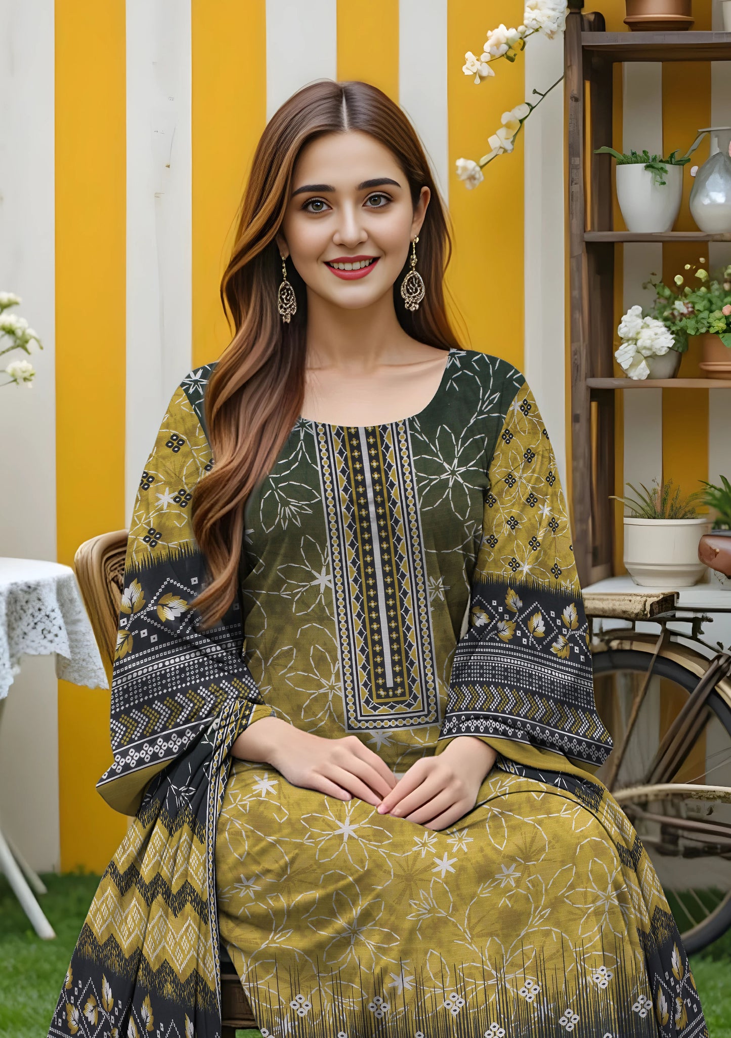 BinNoor Fab Linen Bana Dora 3pcs De-BL23-P30224