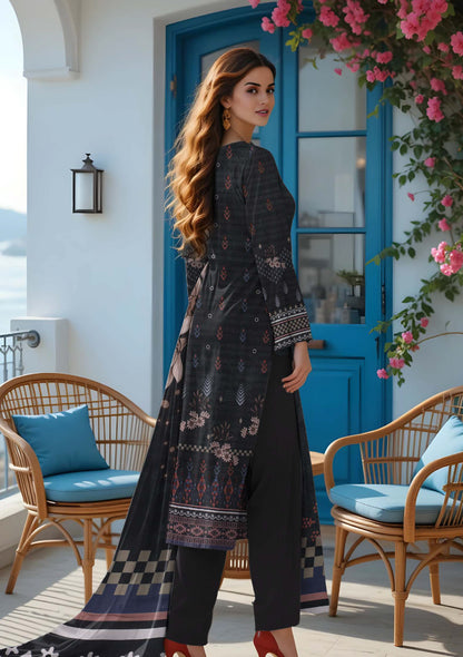 BinNoor Fab Lawn 3Pcs De-LA20-P30194