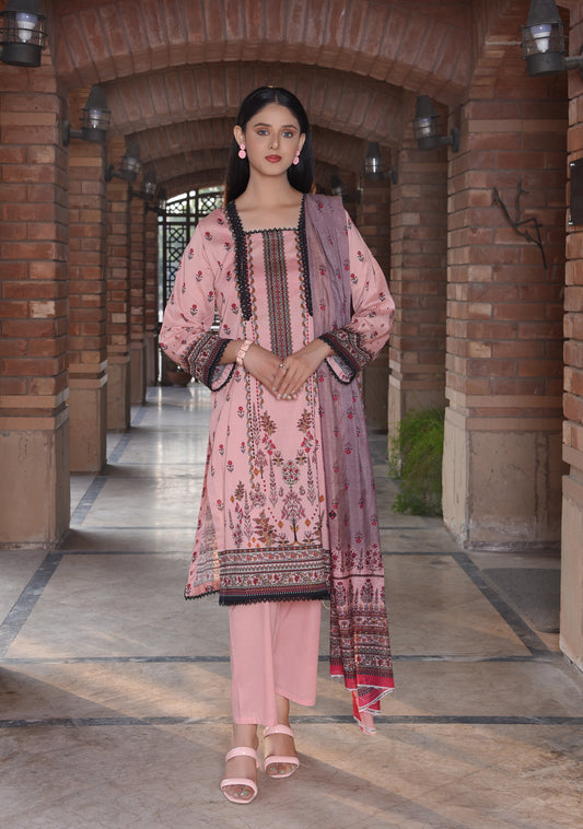 BinNoor Fab Lawn Diamond Dupatta 3Pcs De-LA04-P3034