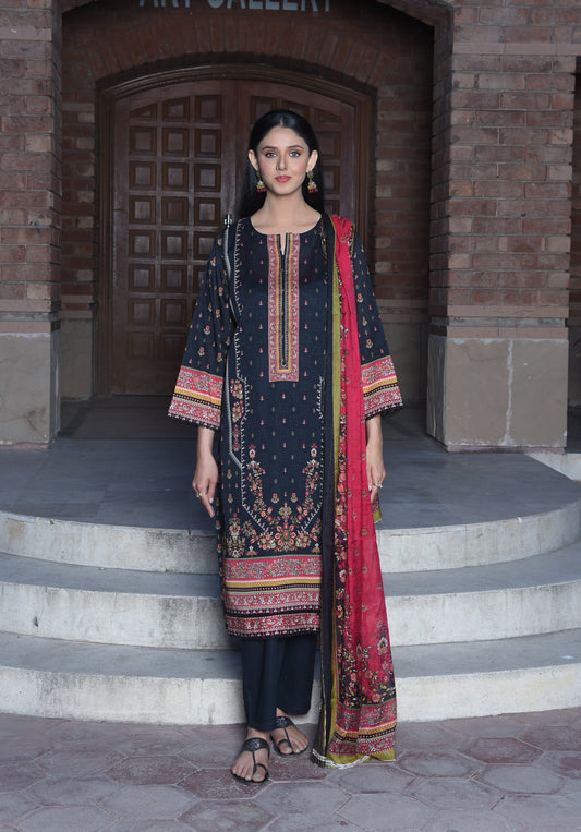 BinNoor Fab Lawn Diamond Dupatta 3Pcs De-LA04-P3039