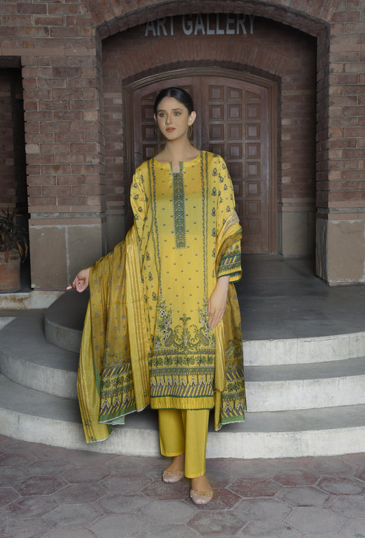 BinNoor Fab Lawn Diamond Dupatta 3Pcs De-LA04-P3035