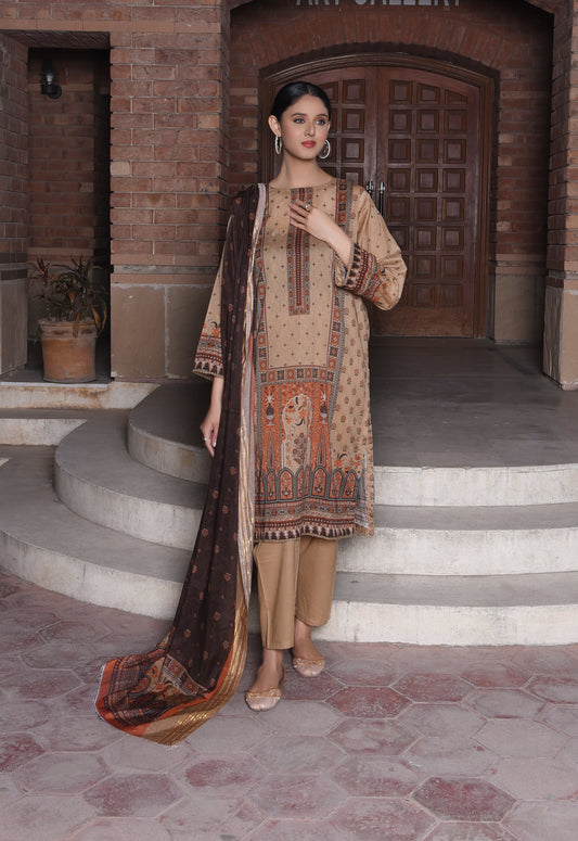 BinNoor Fab Lawn Diamond Dupatta 3Pcs De-LA04-P3037