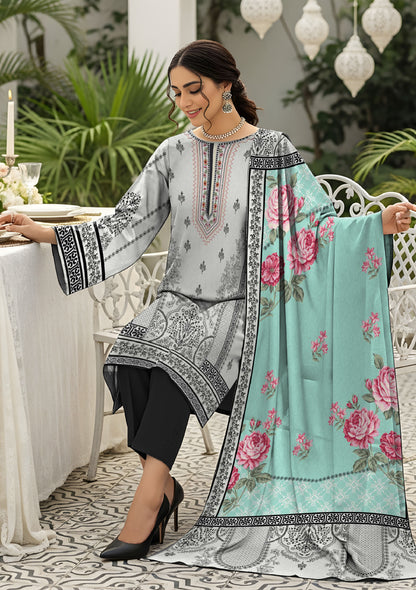 BinNoor Fab Khaddar 3Pcs De-KH31-P30297