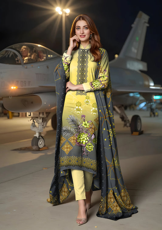 BinNoor Fab Lawn 3Pcs De-LA18-P30176