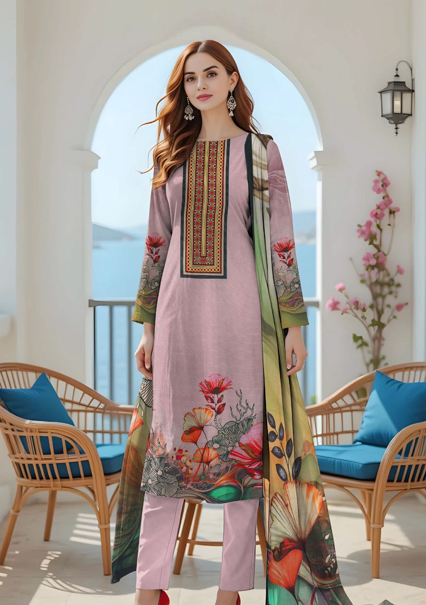 BinNoor Fab Lawn 3Pcs De-LA20-P30196