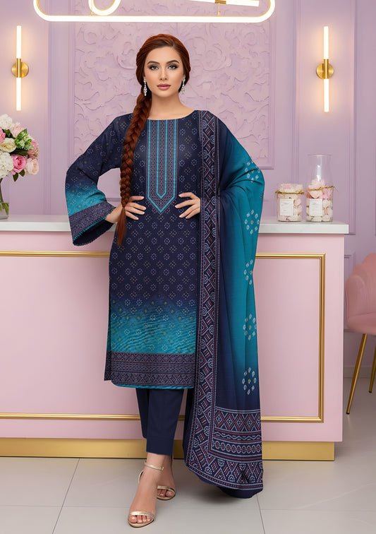 BinNoor Fab Khaddar 3Pcs De-KH30-P30288