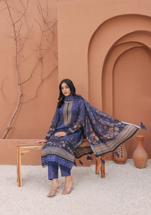 BinNoor Fab Lawn 3Pcs De-LA19-P30187