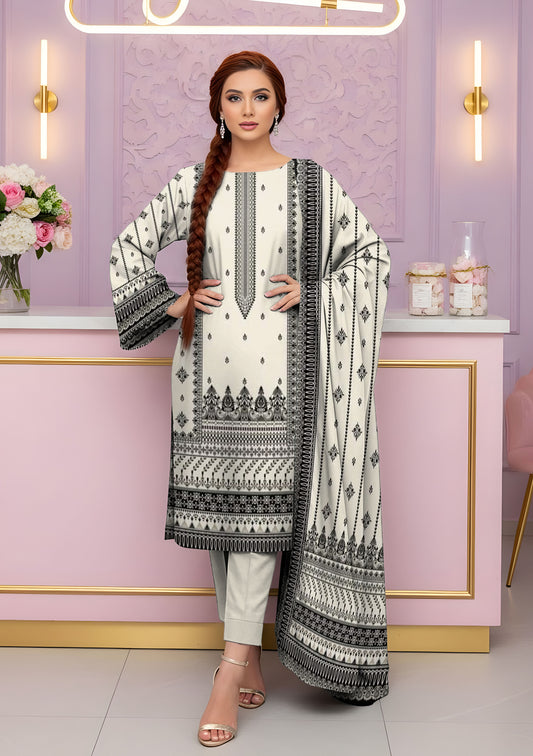 BinNoor Fab Khaddar 3Pcs De-KH30-P30289