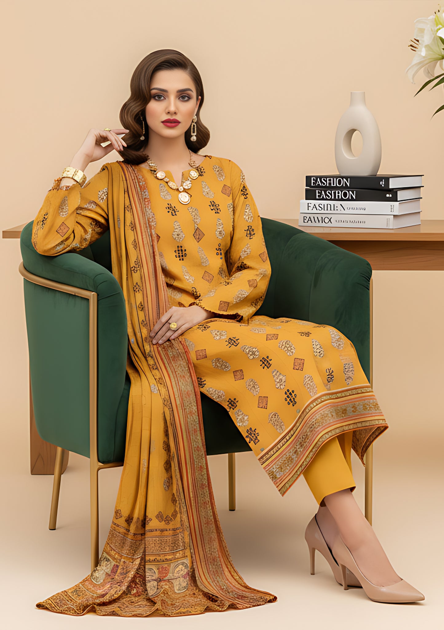 Gul Badan 3Pcs De-LA34-P30329