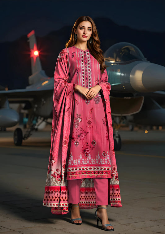 BinNoor Fab Lawn 3Pcs De-LA18-P30178