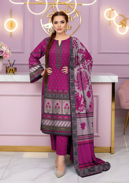 BinNoor Fab Khaddar 3Pcs De-KH30-P30290