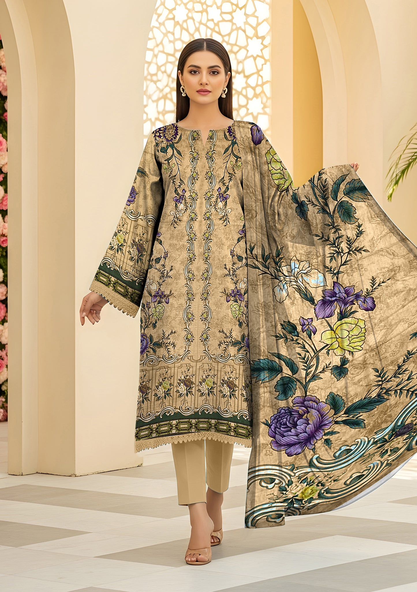 Noor Jahan 3Pcs De-LA35-P30341