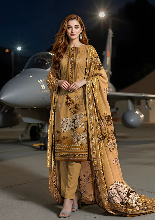 BinNoor Fab Lawn 3Pcs De-LA18-P30179