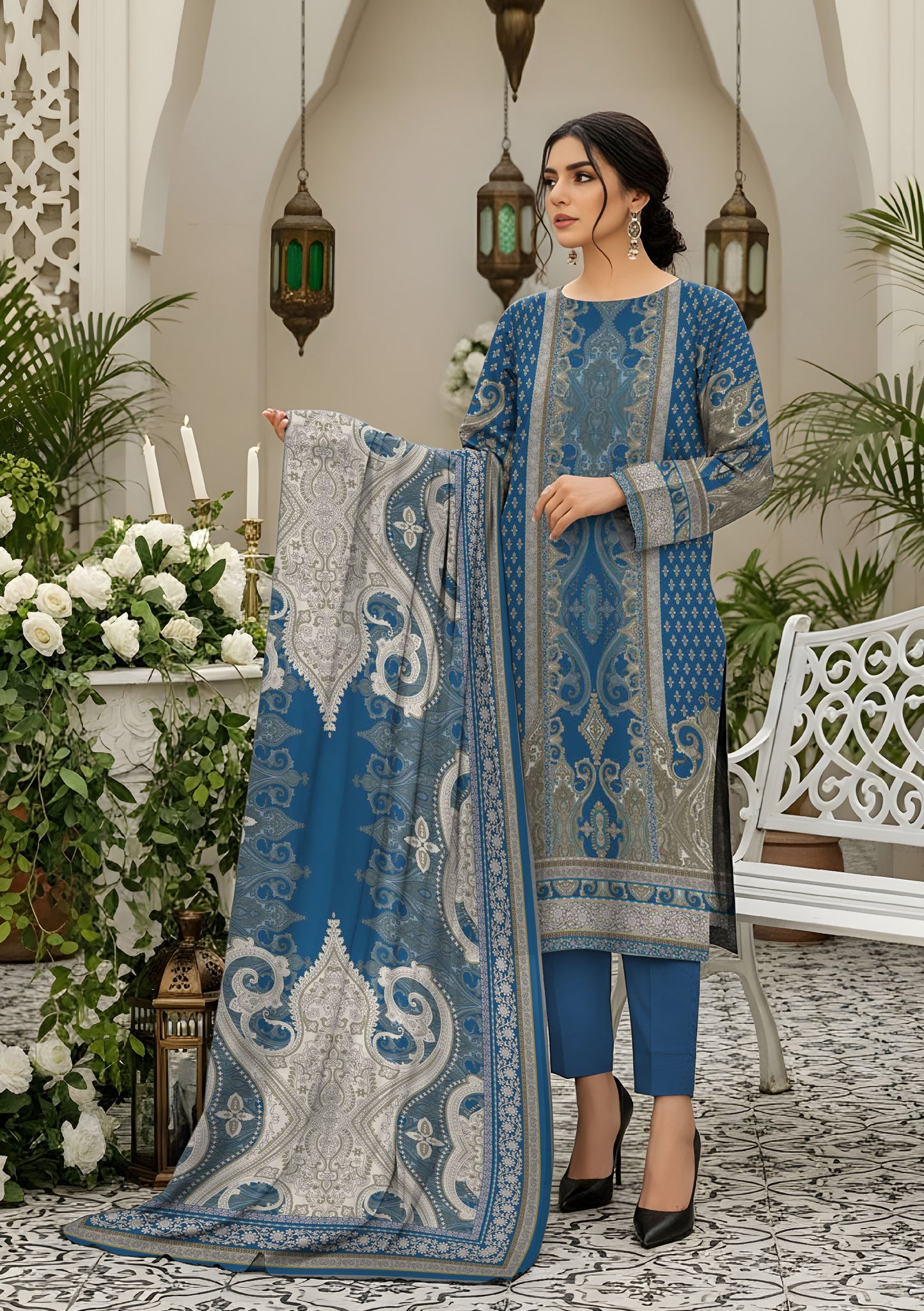 BinNoor Fab Khaddar 3Pcs De-KH31-P30302