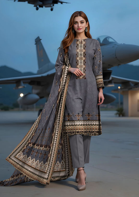 BinNoor Fab Lawn 3Pcs De-LA18-P30174