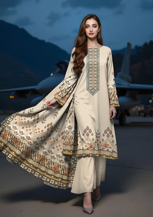 BinNoor Fab Lawn 3Pcs De-LA18-P30175