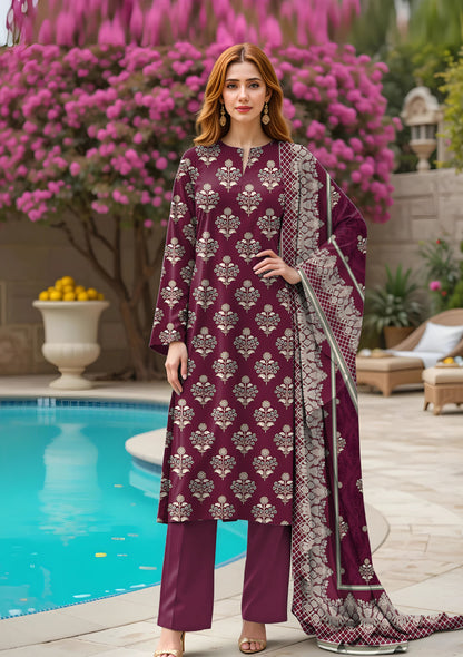 BinNoor Fab Lawn 3Pcs De-LA22-P30213