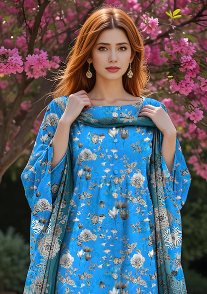 BinNoor Fab Lawn 3Pcs De-LA22-P30211