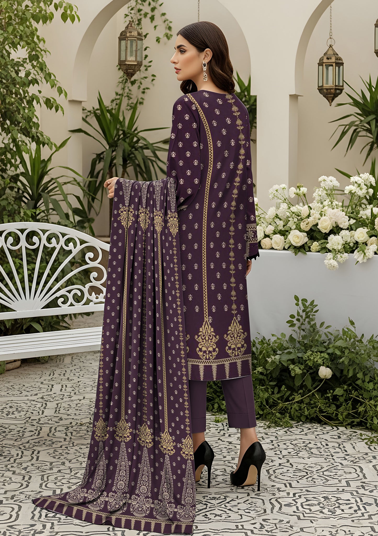 BinNoor Fab Khaddar 3Pcs De-KH31-P30301