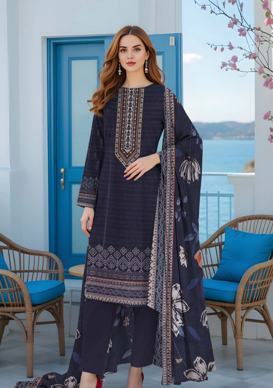 BinNoor Fab Lawn 3Pcs De-LA20-P30200