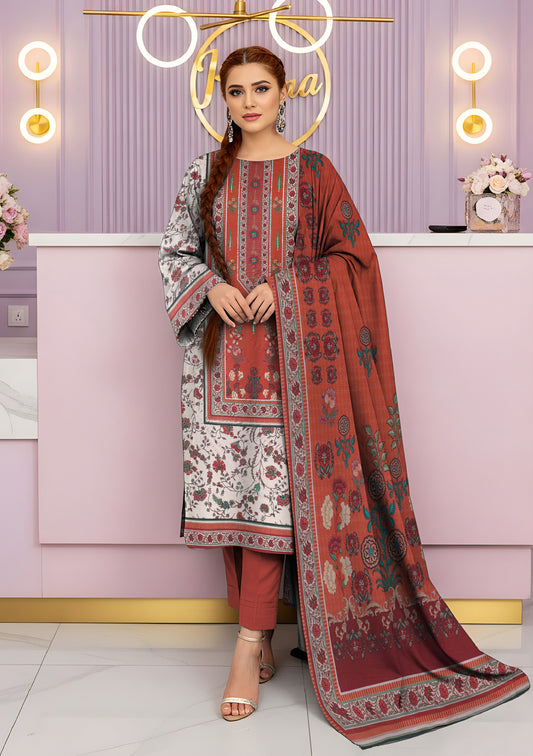 BinNoor Fab Khaddar 3Pcs De-KH30-P30292