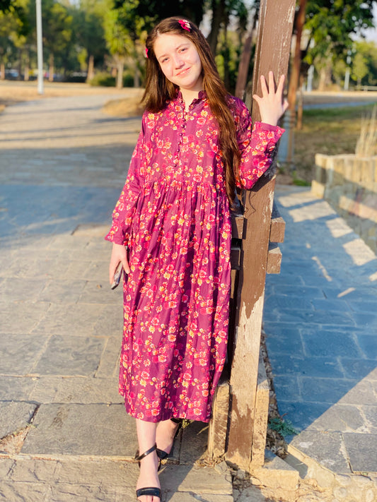 BinNoor Fab Lawn Stitched Maxi DE-LA05-P2-S043