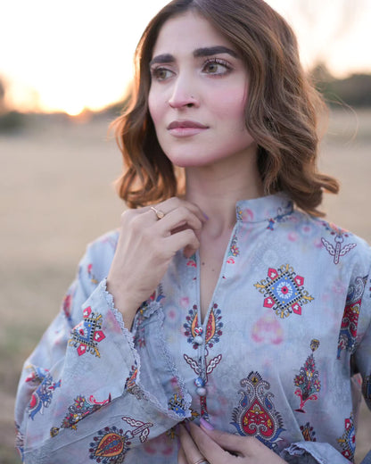 BinNoor Fab Lawn Stitched 2Pcs DE-LA05-P2-S041