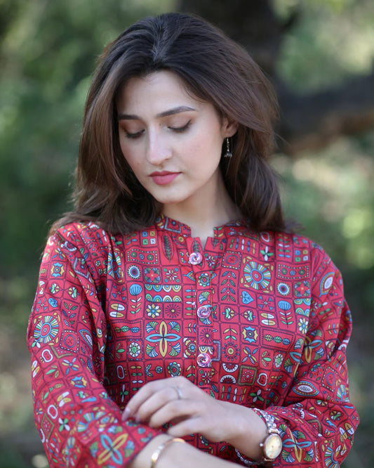 BinNoor Fab Lawn Stitched 2Pcs DE-LA05-P2-S039