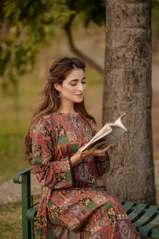 BinNoor Fab Lawn Stitched 2Pcs DE-LA05-P2-S036